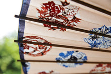 将图片加载到图库查看器,蛇の目傘【四君子サーモンピンク(軒紺)】 - 和傘CASA
