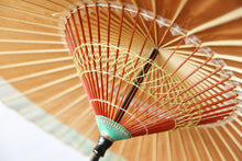 将图片加载到图库查看器,蛇の目傘【軒奴 柿渋×かすみ染(グリーンイエロー)】 - 和傘CASA