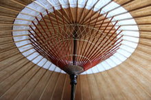 将图片加载到图库查看器,蛇の目傘【中張 柿渋(黒柿)×白胡粉】 - 和傘CASA