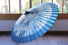 画像をギャラリービューアに読み込む, 蛇の目傘【石徹白藍染2021 三角】