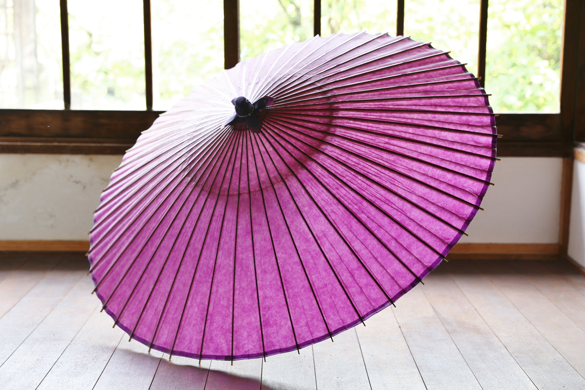 蛇の目傘【赤紫】 – 和傘CASA