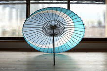 画像をギャラリービューアに読み込む, 小蛇の目傘【三日月　水色×ターコイズ】 - 和傘CASA

