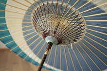 画像をギャラリービューアに読み込む, 小蛇の目傘【三日月　水色×ターコイズ】 - 和傘CASA
