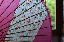 Load image into Gallery viewer, Janome umbrella [striped pink x floral pattern]
