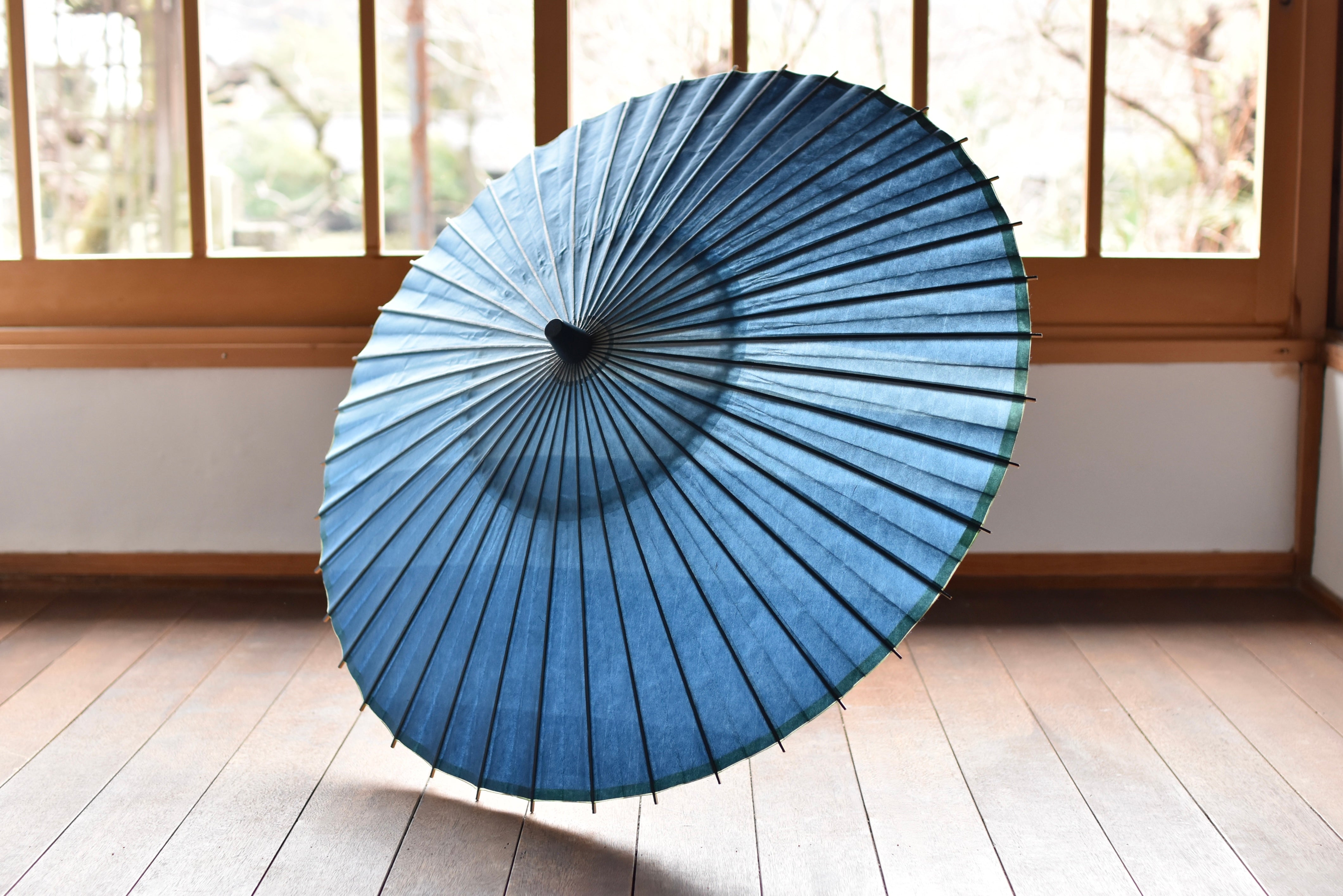 遮阳伞【靛蓝叠染（横）】 – 和傘CASA