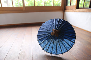 Mame Japanese umbrella [Gujo genuine dyed Qingamiha]