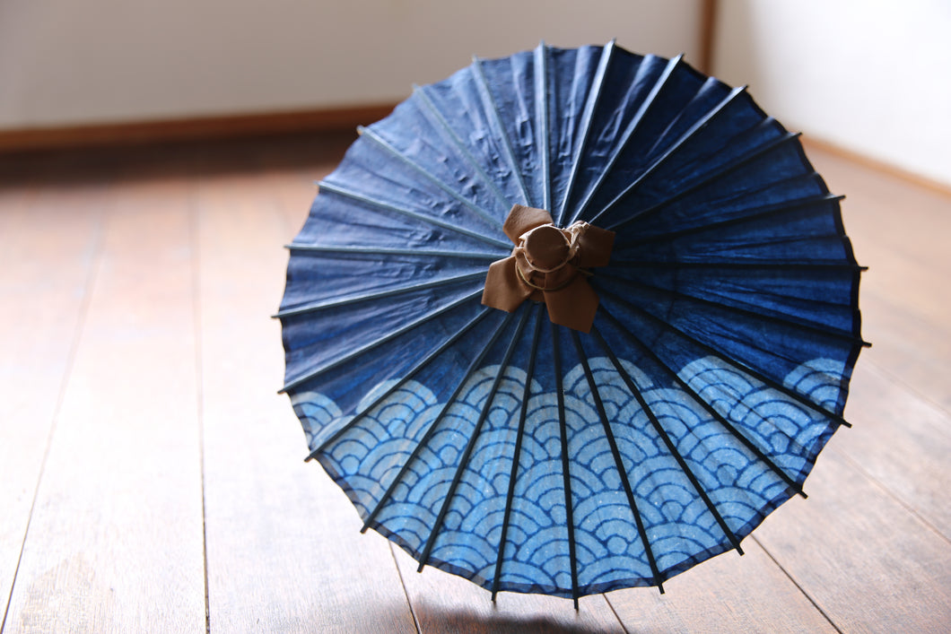 Paraguas Japonés Mame【Gujo Dyed Seigaiha】