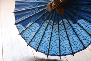 Mame Japanese umbrella [Gujo genuine dyed Qingamiha]