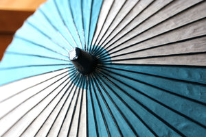 Parasol [Openwork pattern "arrow feather" x light blue]