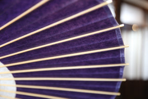 蛇の目傘【中張　紫×白胡粉】