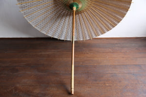 Parasol [Double-strung persimmon tannin-dyed handmade Mino Japanese paper (black persimmon) x watermarked Japanese paper polka dots (large)]