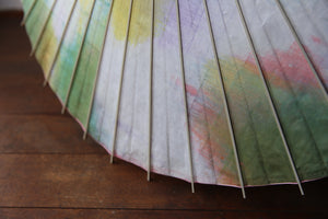 Parasol [double-lined, unevenly dyed, colorful x white]