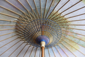 Parasol [double-lined, unevenly dyed, colorful x white]