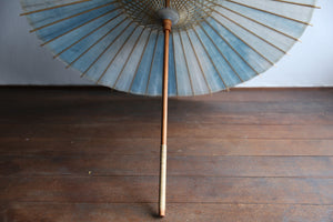 日傘【二重張　白×もみ紙 水色】