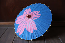 Load image into Gallery viewer, まめ和傘【切継ぎ　桜（青×ピンク）】 - 和傘CASA
