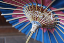 Load image into Gallery viewer, まめ和傘【切継ぎ　桜（青×ピンク）】 - 和傘CASA
