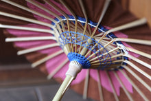 画像をギャラリービューアに読み込む, まめ和傘【切継ぎ　桜（茶×ピンク）】 - 和傘CASA
