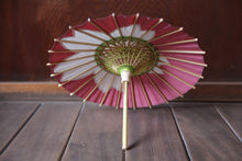 Load image into Gallery viewer, まめ和傘【切継ぎ　桜（ピンク×白）】 - 和傘CASA
