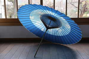 Janome umbrella [Ishitetsu white indigo dyeing 2024 Sukeroku flower crown]