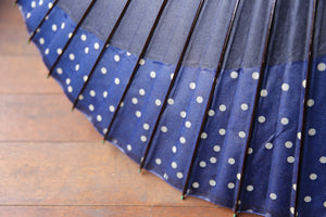 Janome umbrella [Tsukiko navy blue x polka dots (blue/white)]