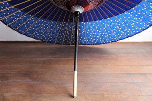 Janome umbrella [Tsukiko navy blue x polka dots (blue/white)]