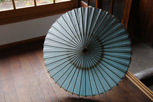 Parasol [double-lined white x light blue (fold dyed inside the eaves)]