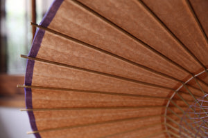 Parasol [double-covered watermark pattern “Cloisonné plum crest” x persimmon tan]