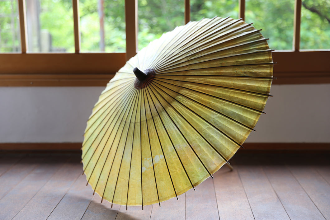 Parasol [Double-Skinned, Kasumi Dyed Yellow & White] (Female Bamboo)