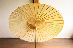 Parasol [Double-strung persimmon tannin-dyed handmade Mino Japanese paper (black persimmon) x watermarked Japanese paper polka dots (large)]