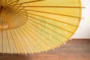 Parasol [Double-strung persimmon tannin-dyed handmade Mino Japanese paper (black persimmon) x watermarked Japanese paper polka dots (large)]