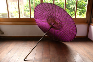 Parasol [double layered, reddish purple x openwork pattern "lattice"]