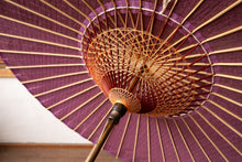 Load image into Gallery viewer, Parasol [double layered, reddish purple x openwork pattern &quot;lattice&quot;]
