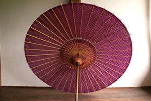 Parasol [double layered, reddish purple x openwork pattern "lattice"]