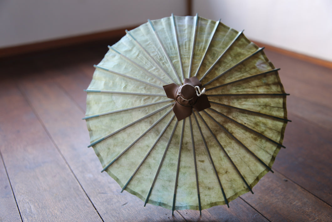 Mame(Mini) Japanese Umbrella [Uneven Dyed Green A]