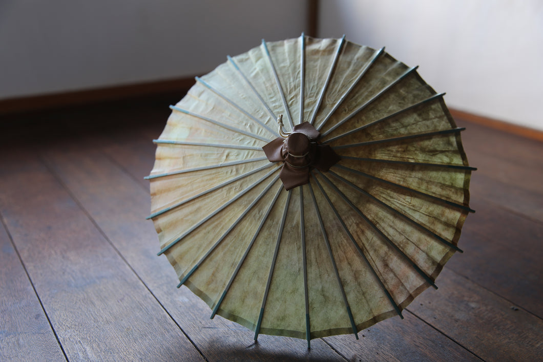 Mame Japanese Umbrella [Uneven Dyed Green B]