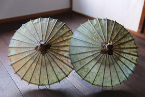Paraguas Japonés Mame [Verde Teñido Desigual A]