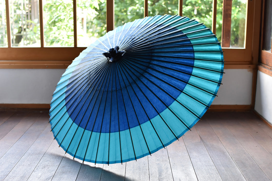 Janome 雨伞 [Nokidako 蓝色 x 绿松石色]