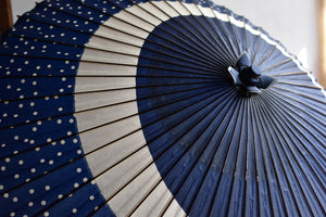Janome Umbrella [Crescent Moon Navy x Polka Dot]
