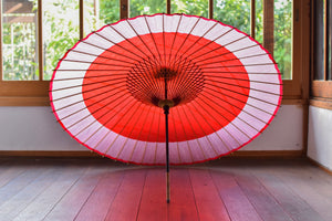 Janome Umbrella [Nokidatsu Red x Staggered Stripes]