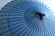 Cargar imagen en el visor de la galería, Paraguas Janome [Nokidako Light Blue x Blue Lattice]
