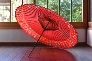 Janome 雨伞 [Nokiyoko 红色 x 波尔卡圆点]