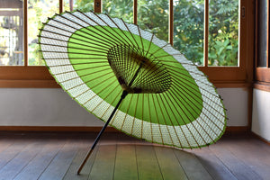 Janome Umbrella [Nokiyakko greenish brown x Round Pattern]
