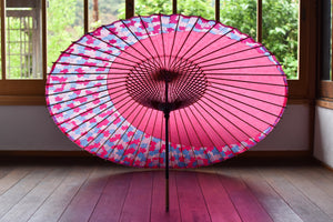 Paraguas Janome [Tsukiyoko Pink x Hydrangea] (azul claro)