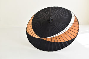 Janome umbrella [crossed black x persimmon juice (white)]