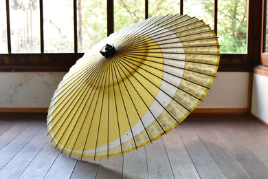 蛇の目傘【三日月　黄色×梅】 - 和傘CASA