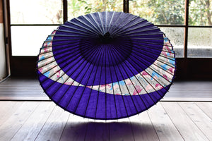蛇の目傘【交叉　紫×山山】 - 和傘CASA