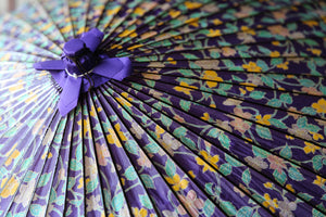 蛇の目傘【花柄　紫】 - 和傘CASA
