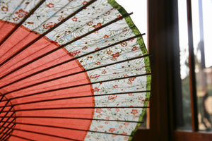Janome 雨伞 [Nokidako 橙色 x 花卉图案]