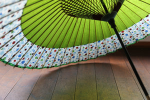 Janome Umbrella [Nokiyatsu Uguisu x Polka Dot Lattice]