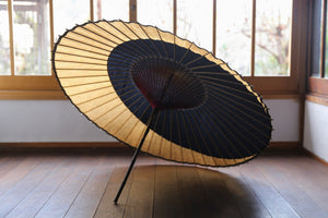 Paraguas Janome [Tsukiyoko Black x Kakishibu Iron] (Patrón de bambú)